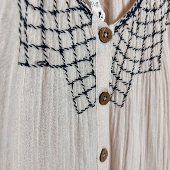 FREE PEOPLE Sunday Stroll Maxi Dress in Ivory Combo. Size Medium - Picture 9 of 16